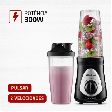 Personal Blender Mondial 300W - Praticidade para seus Shakes! 🥤 processador 2